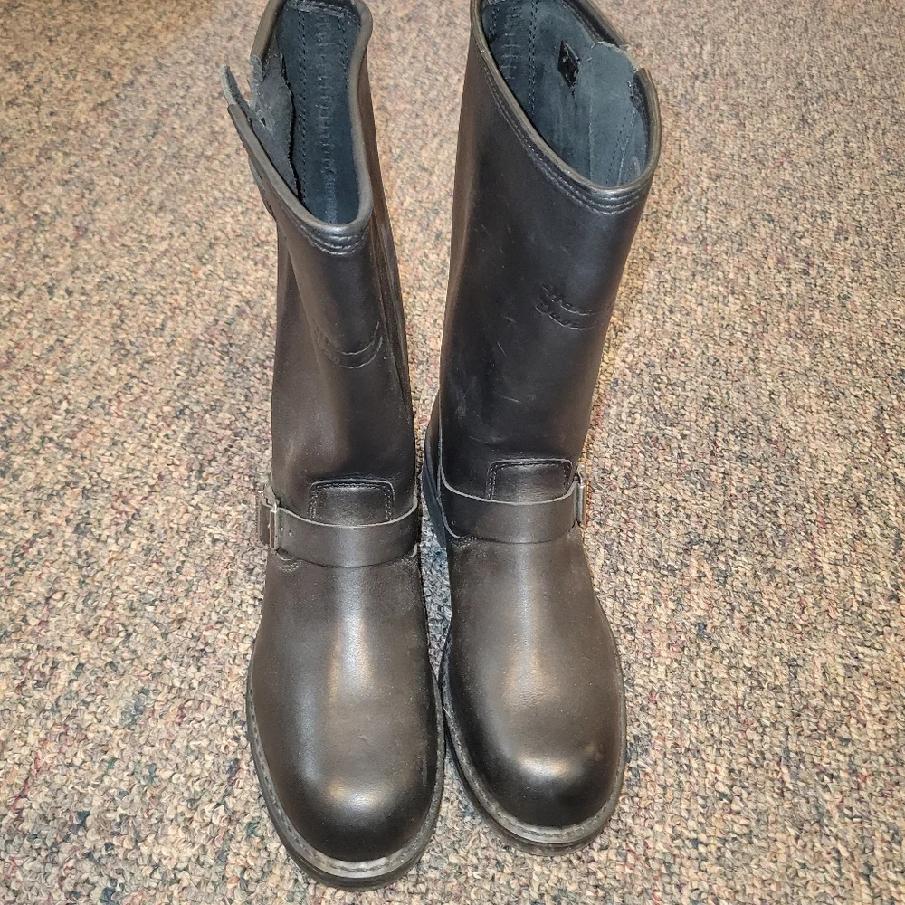 Harley-Davidson Black Leather Engineer Boots
